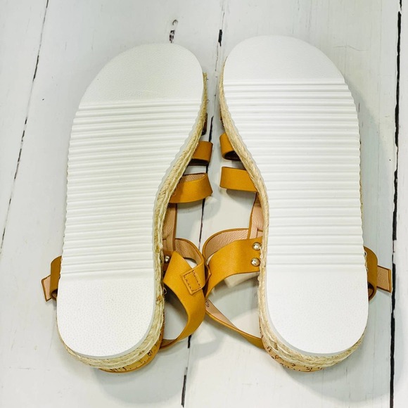 Women's Platform Wedges Espadrille Ankle T-Strap Sandals (sz 9.5) - Picture 9 of 9